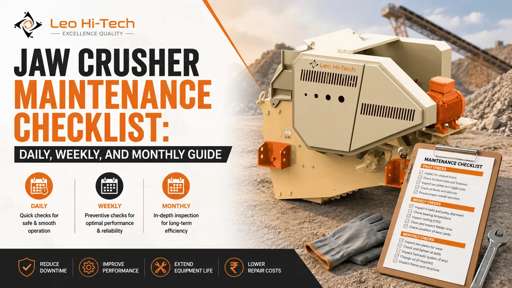 Jaw Crusher Maintenance Checklist