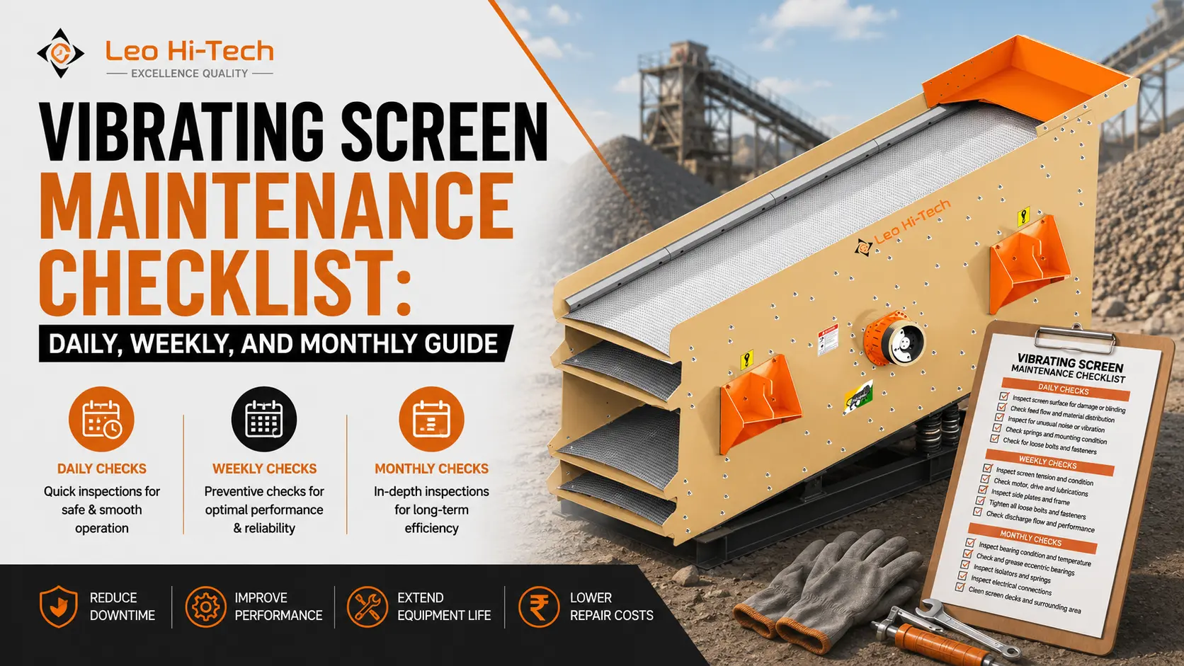 Vibrating Screen Maintenance Checklist