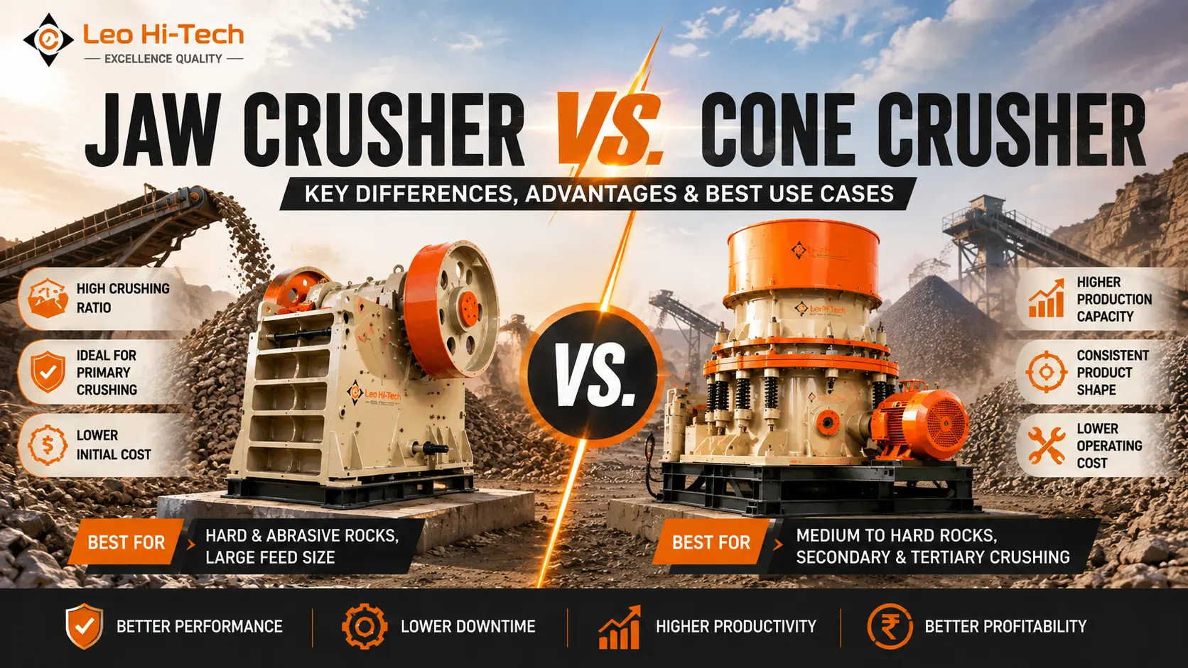 Jaw Crusher vs. Cone Crusher